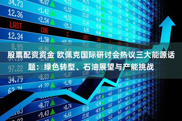 股票配资资金 欧佩克国际研讨会热议三大能源话题：绿色转型、石油展望与产能挑战